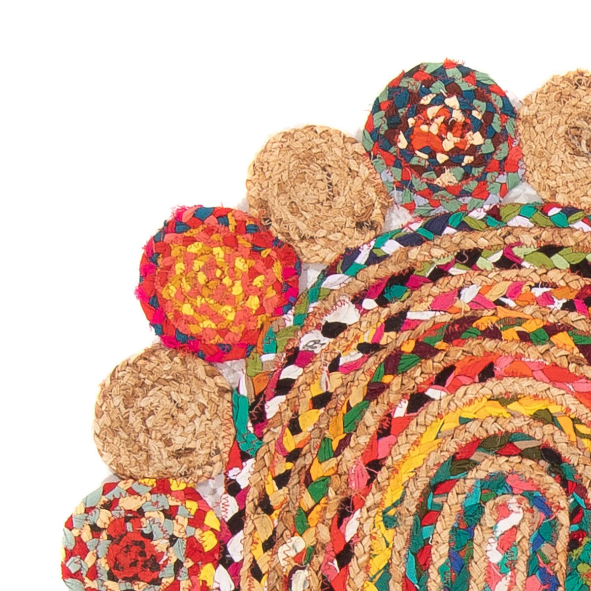 Alfombra de sisal oval - 91 x 61 cm - multicolor