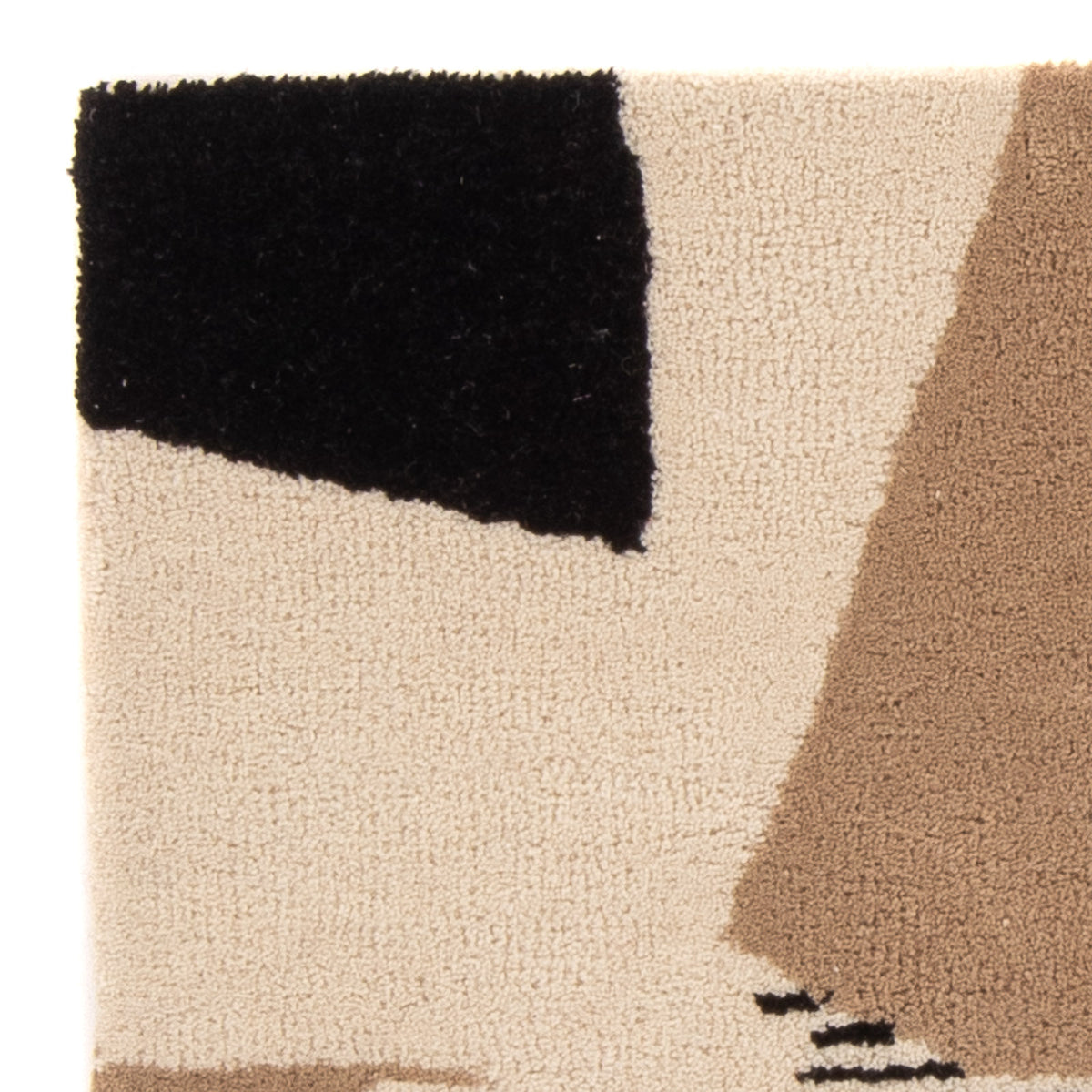 Alfombra de lana - 90 x 60 cm - beige