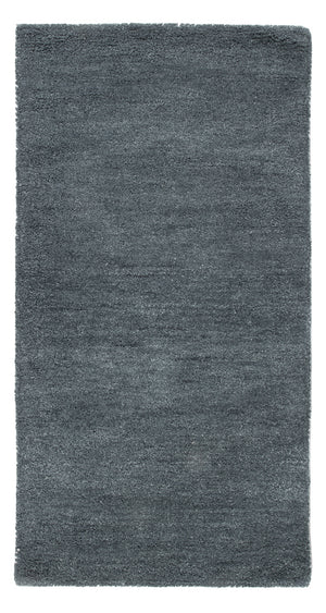Alfombra de lana - 143 x 72 cm - azul petróleo