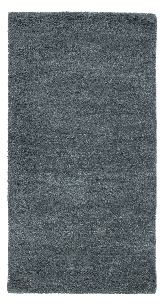 Alfombra de lana - 143 x 72 cm - azul petróleo