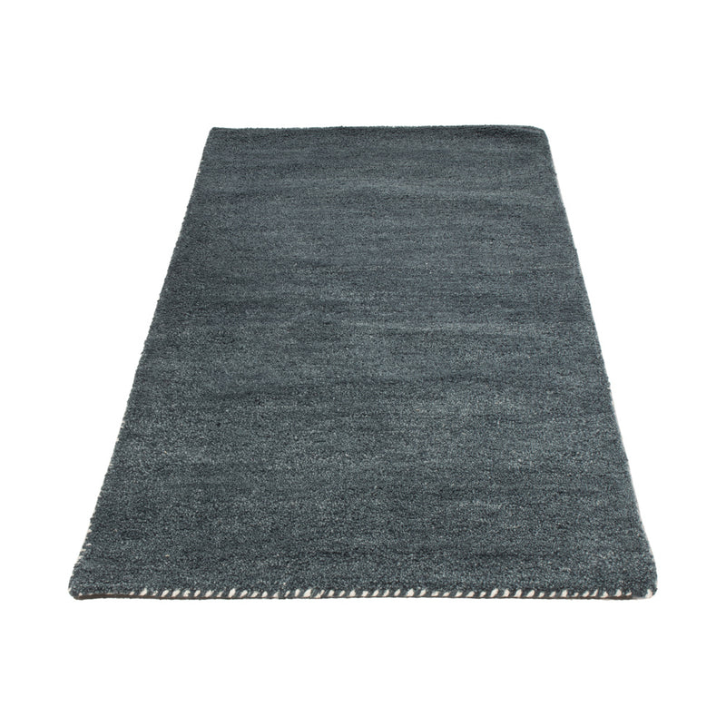 Alfombra de lana - 143 x 72 cm - azul petróleo
