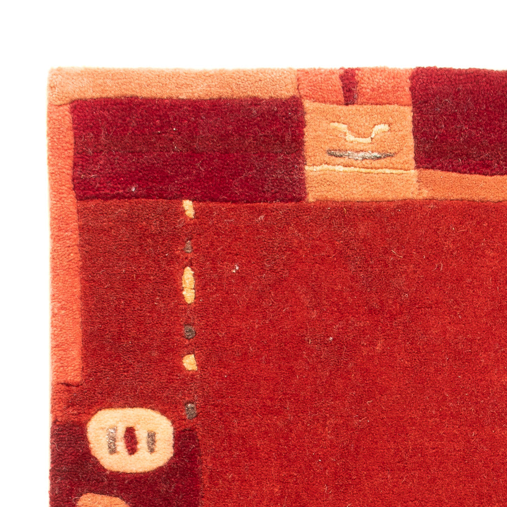 Alfombra de Nepal - 90 x 60 cm - rojo