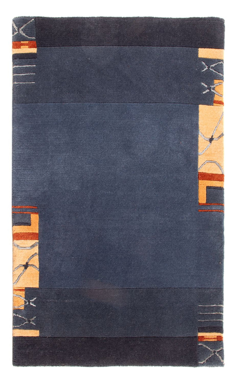 Alfombra de Nepal - 90 x 60 cm - azul oscuro