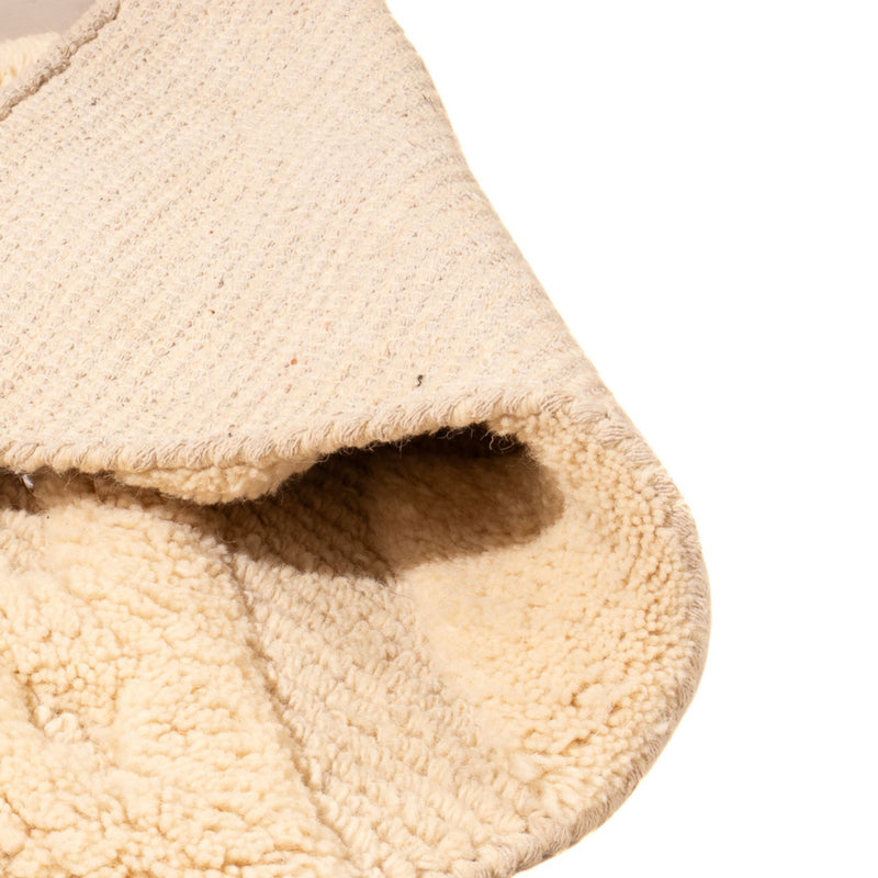 Alfombra de lana - 90 x 60 cm - beige claro