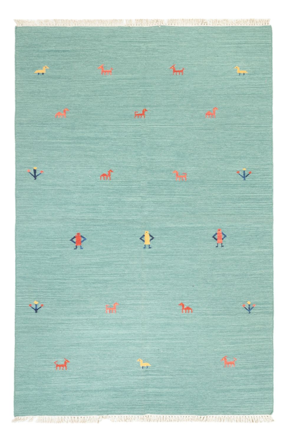 Alfombra Kelim - Tendencia - 240 x 160 cm - turquesa