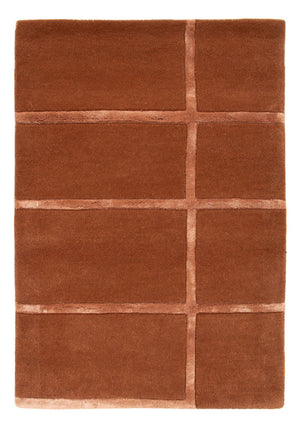 Alfombra de lana - 90 x 60 cm - marrón