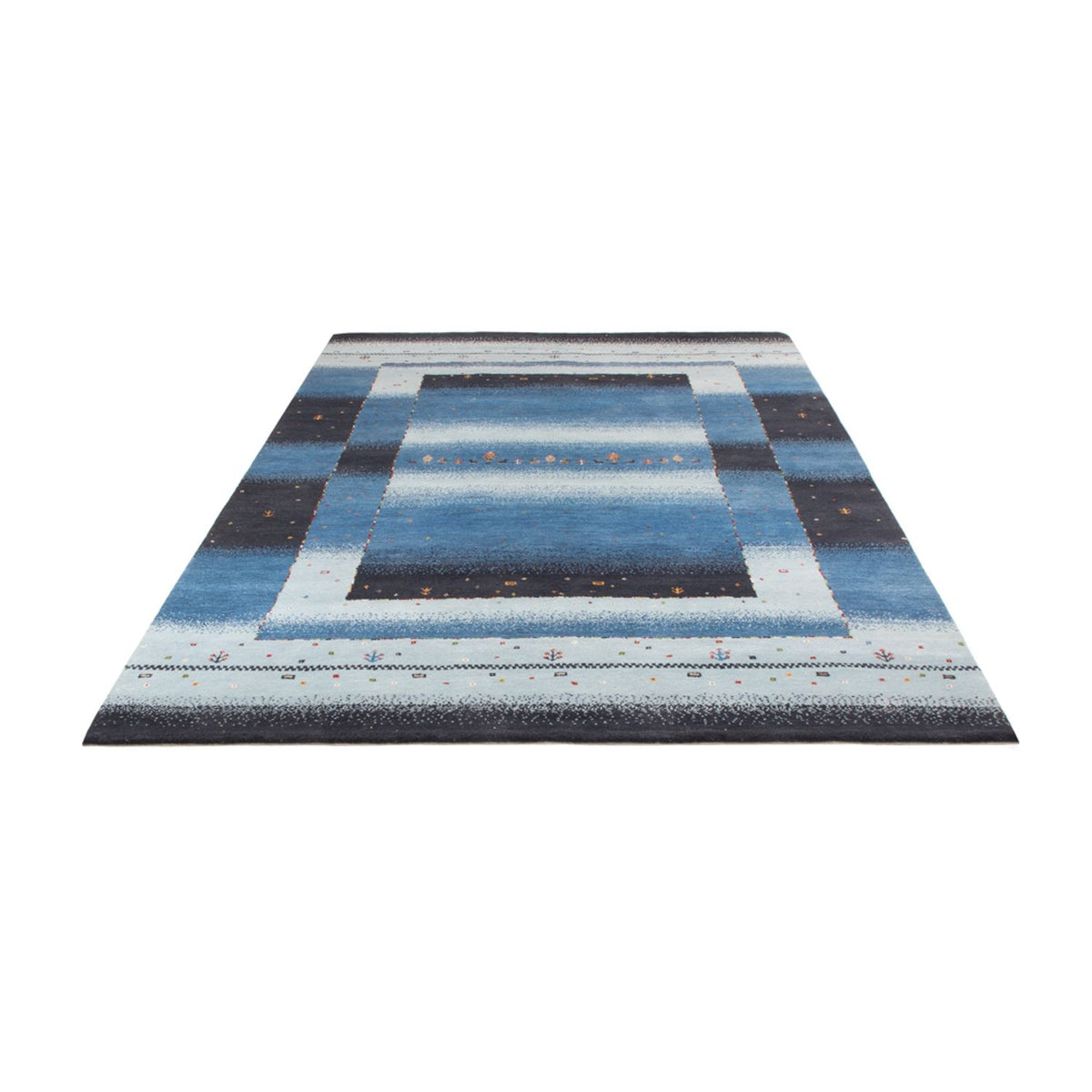 Alfombra Gabbeh - Loribaft Indus - 243 x 169 cm - azul