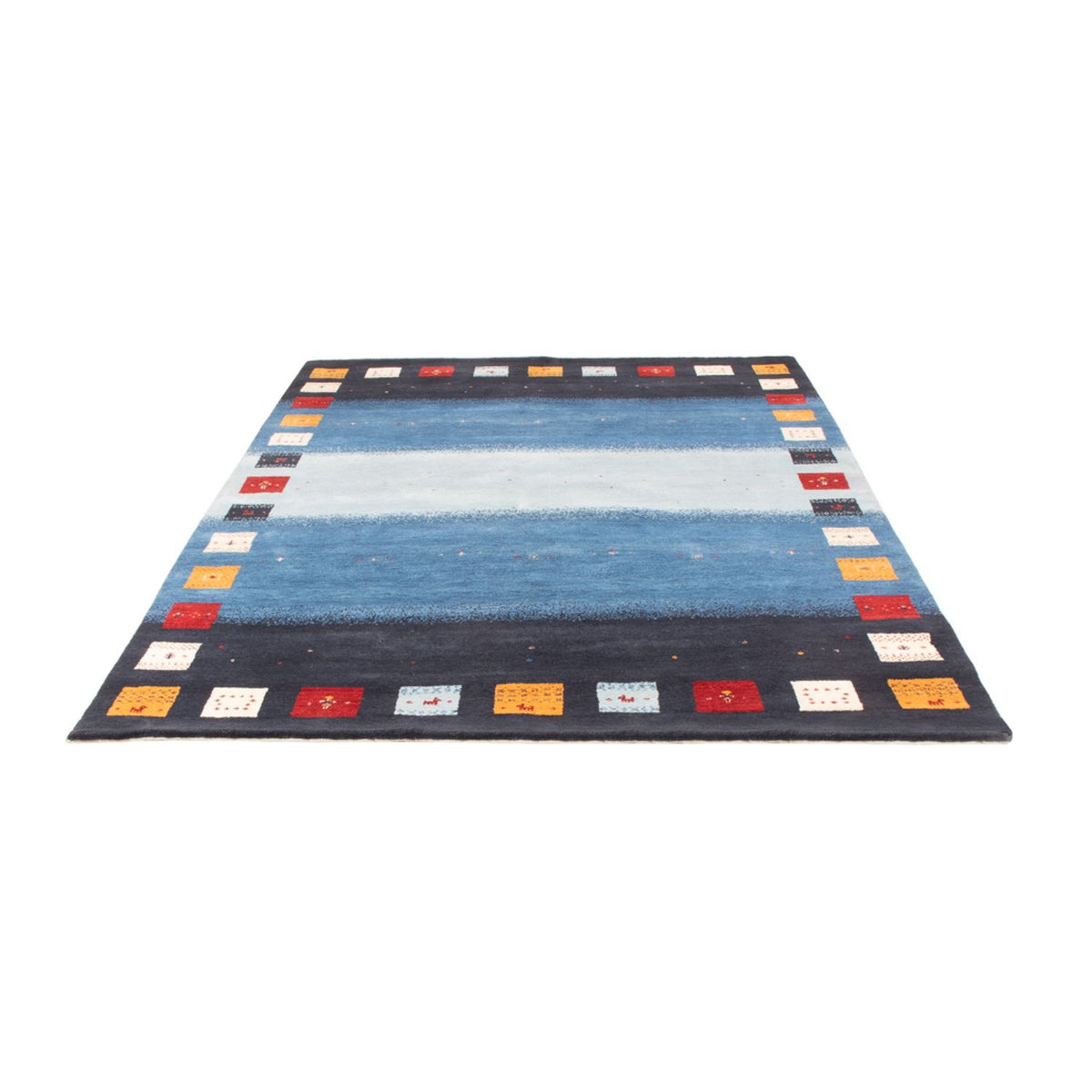 Alfombra Gabbeh - Loribaft Indus - 240 x 169 cm - azul