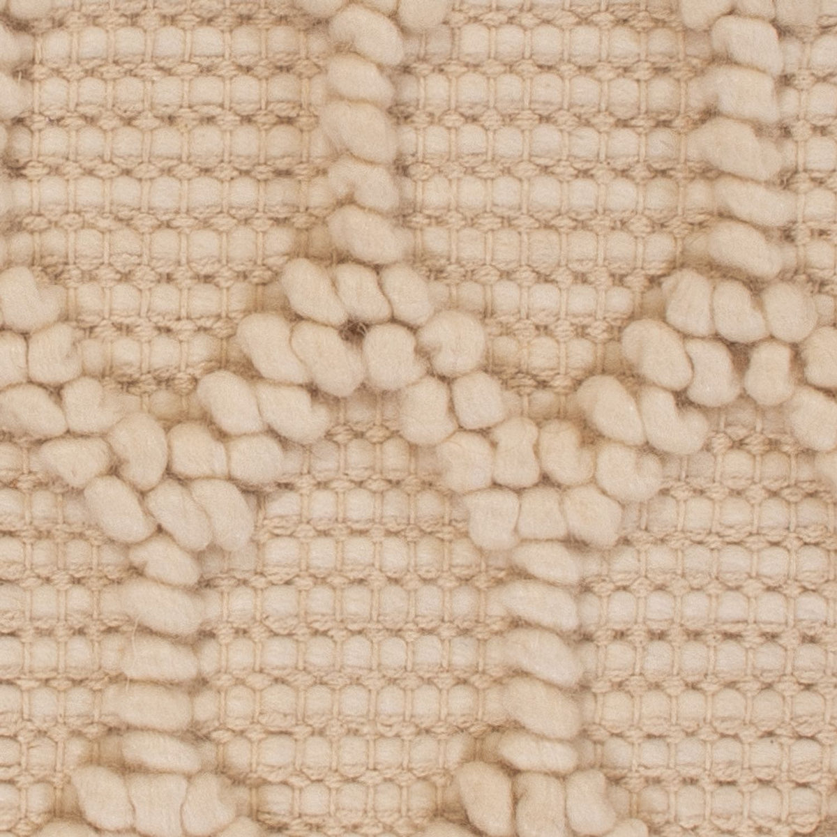 Alfombra de lana cuadrado  - 48 x 42 cm - beige
