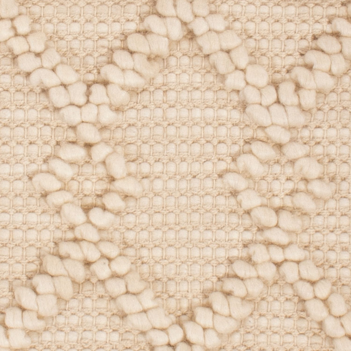 Alfombra de lana cuadrado  - 48 x 46 cm - crema