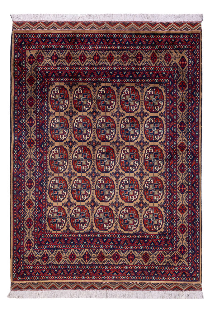 Alfombra afgana - 195 x 148 cm - beige oscuro