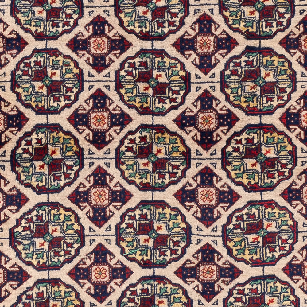 Alfombra afgana - 194 x 151 cm - gris claro