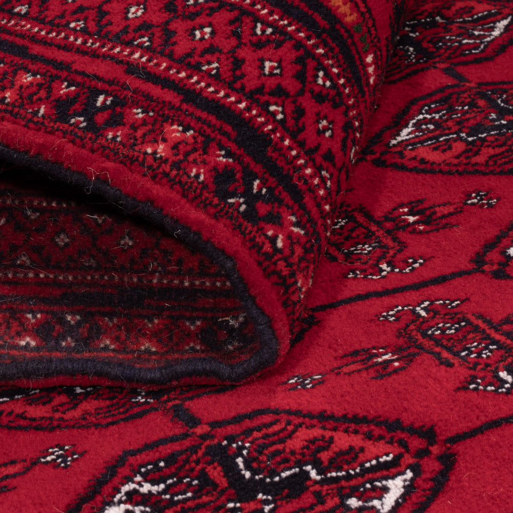 Alfombra afgana - Bukhara - 194 x 133 cm - rojo oscuro