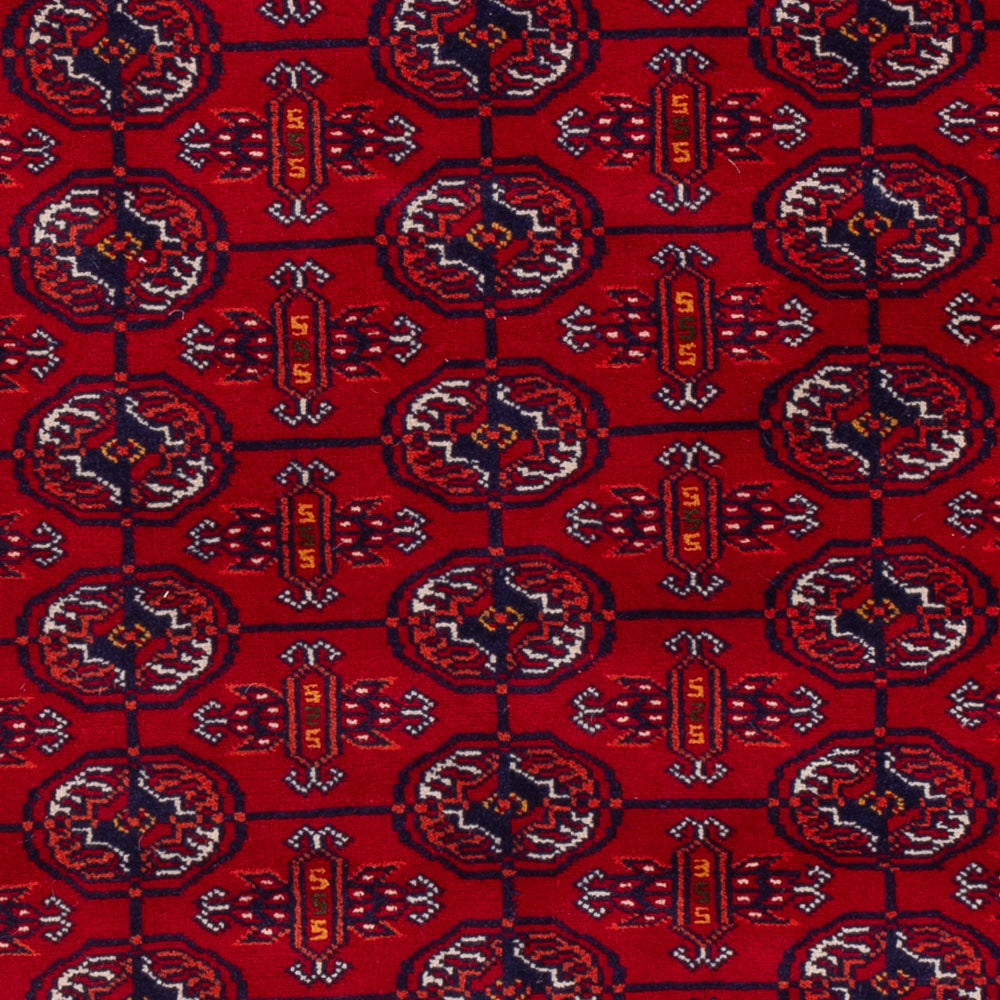 Alfombra afgana - Bukhara - 189 x 133 cm - rojo oscuro