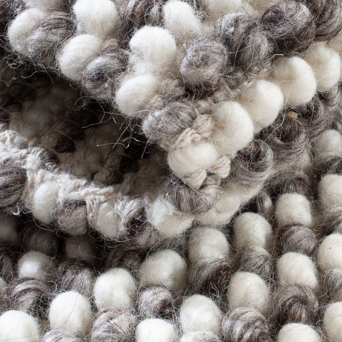 Alfombra de lana - 94 x 60 cm - gris