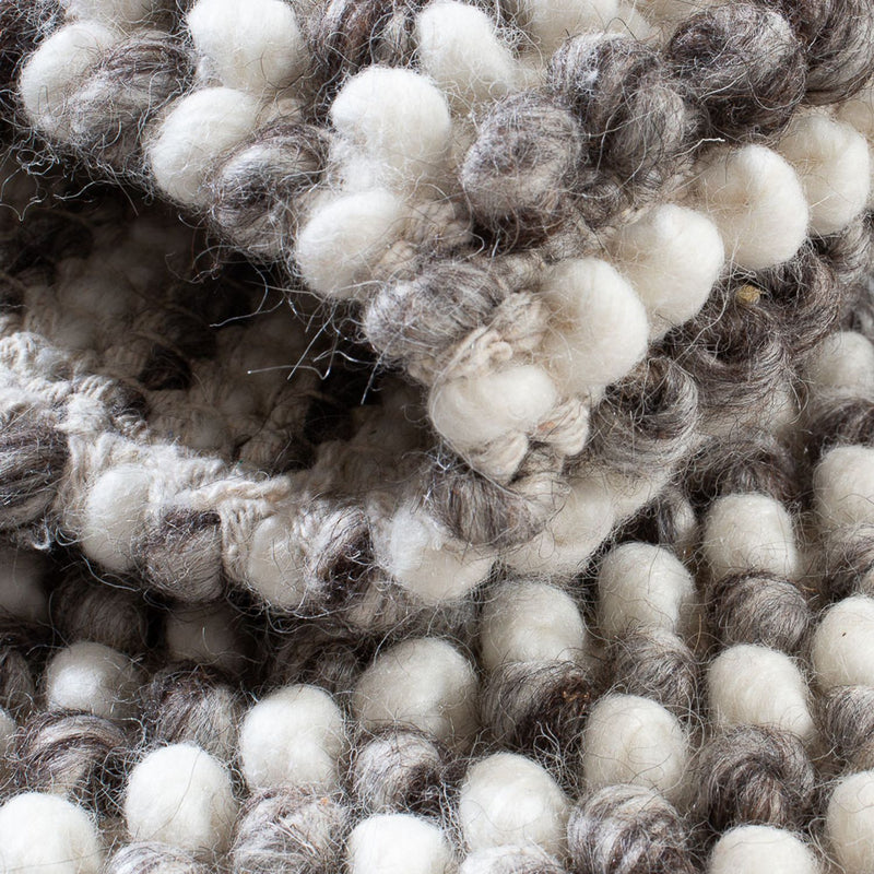 Alfombra de lana - 94 x 60 cm - gris