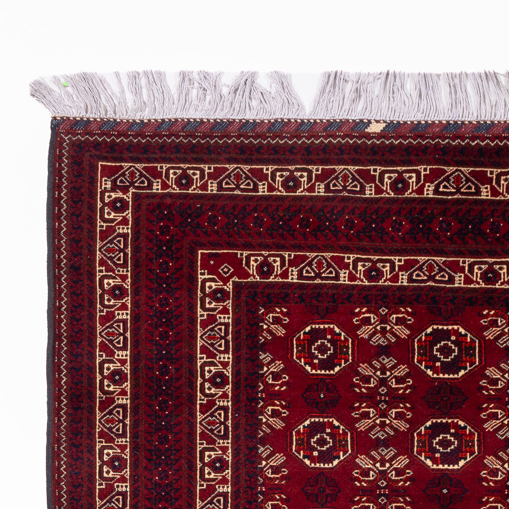 Alfombra afgana - Bukhara - 280 x 188 cm - rojo oscuro