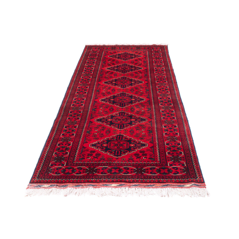Alfombra de pasillo Alfombra afgana - 292 x 90 cm - rojo
