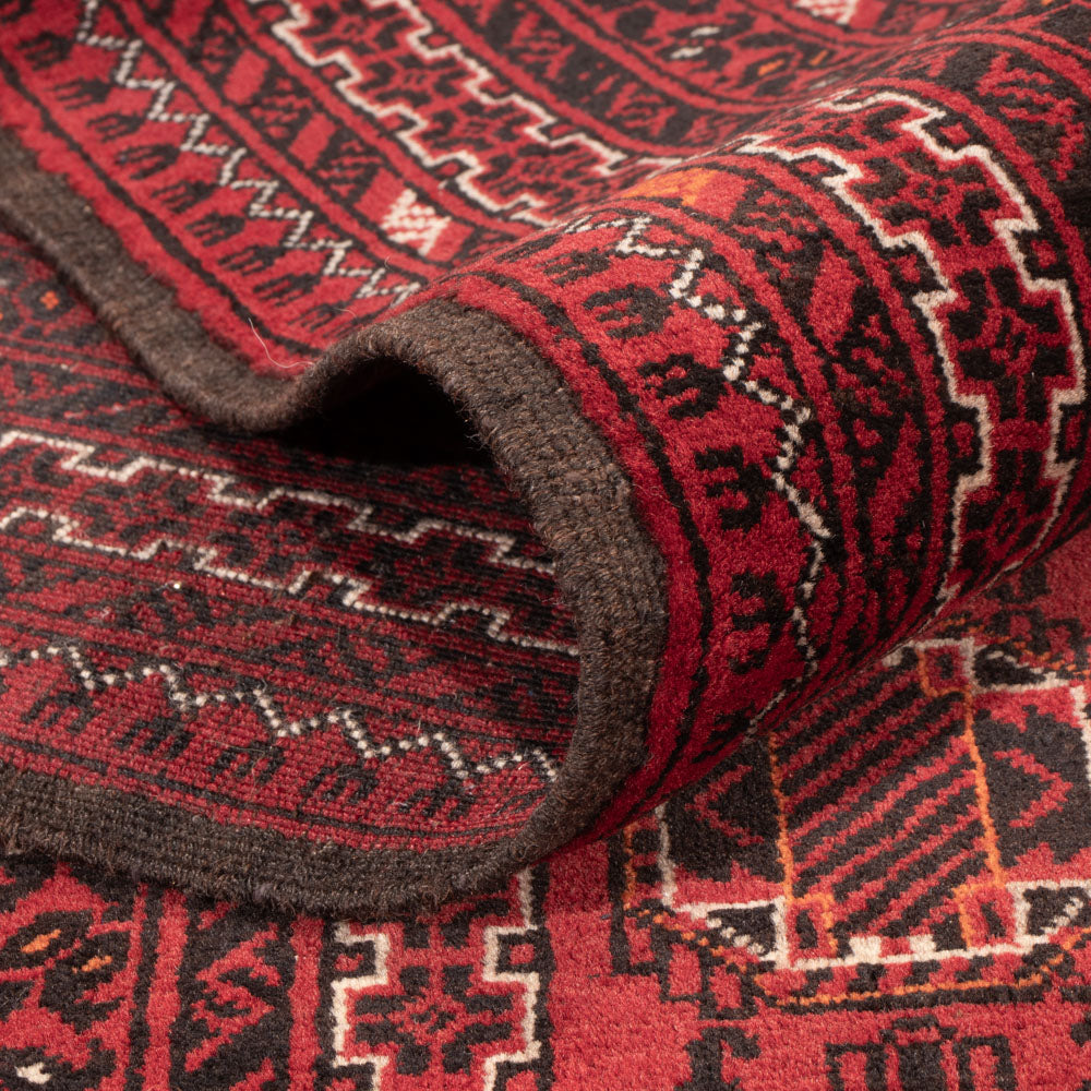 Alfombra afgana - Bukhara - 274 x 198 cm - rojo