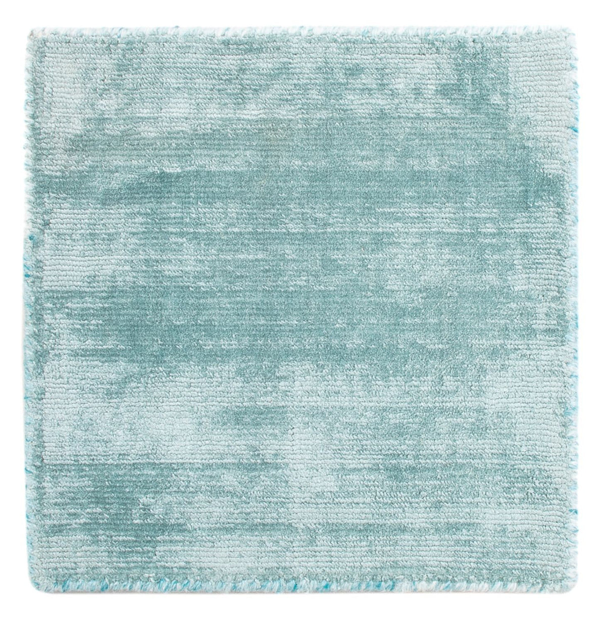 Alfombra de viscosa cuadrado - 30 x 30 cm - azul claro