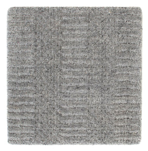 Alfombra de lana cuadrado  - 32 x 32 cm - gris oscuro