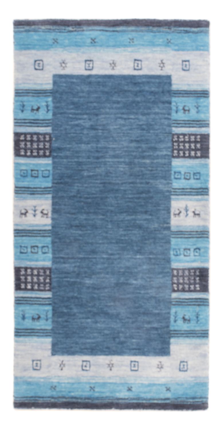 Alfombra Gabbeh - Indus - 140 x 70 cm - azul