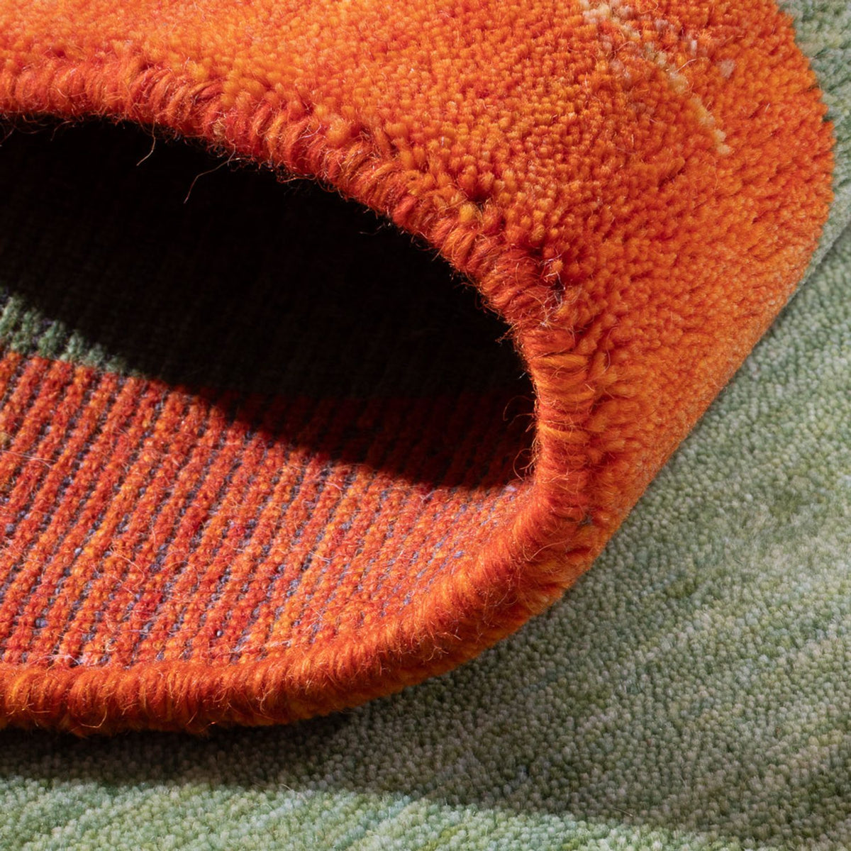 Alfombra Gabbeh - Indus - 140 x 70 cm - verde claro