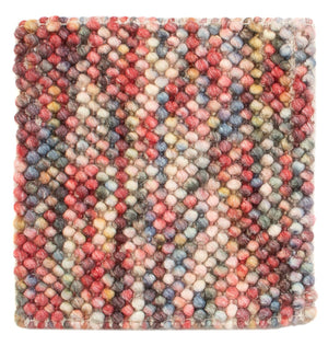 Alfombra de lana cuadrado  - 32 x 32 cm - multicolor