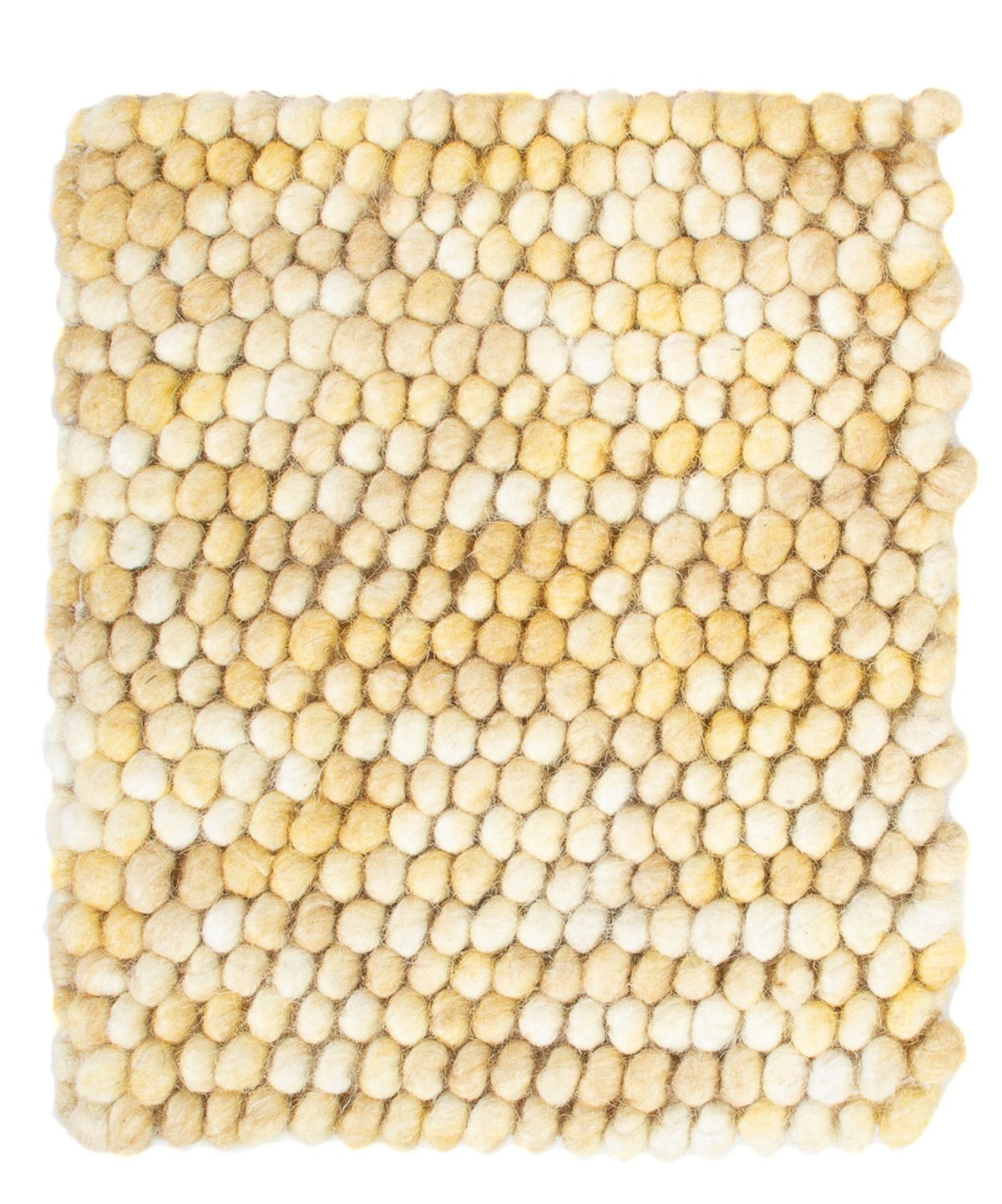 Alfombra de lana cuadrado - 32 x 32 cm - beige claro