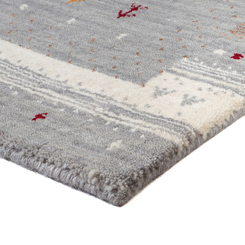 Alfombra Gabbeh - Loribaft Softy - 90 x 60 cm - beige oscuro