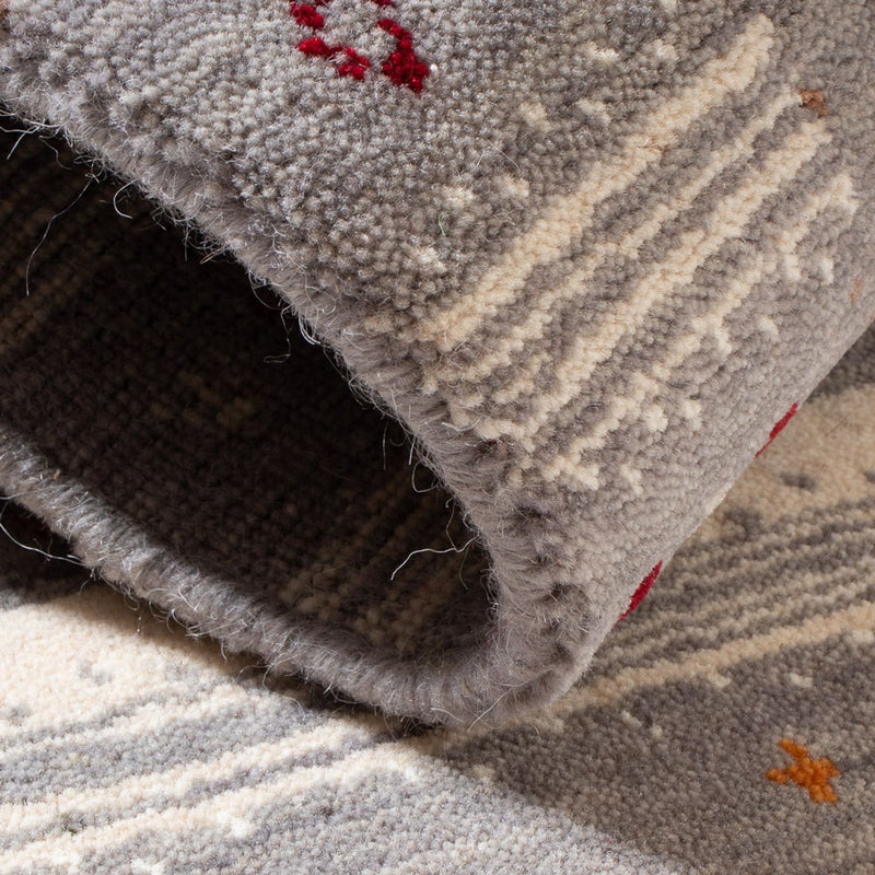 Alfombra Gabbeh - Loribaft Softy - 90 x 60 cm - beige oscuro