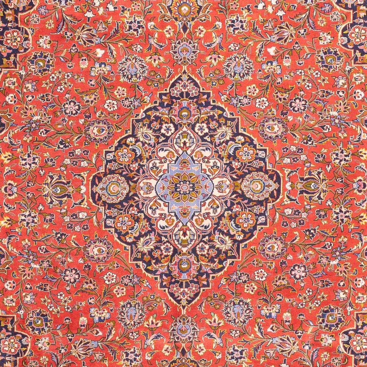 Alfombra persa - Keshan - 385 x 305 cm - rojo claro