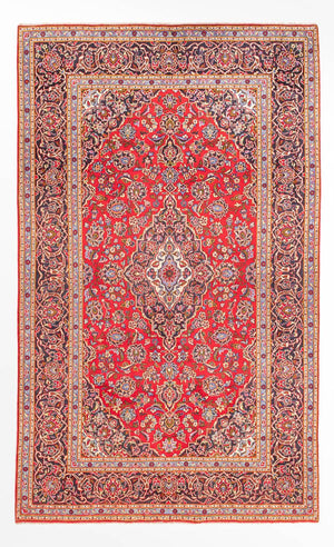 Alfombra persa - Keshan - 305 x 205 cm - rojo
