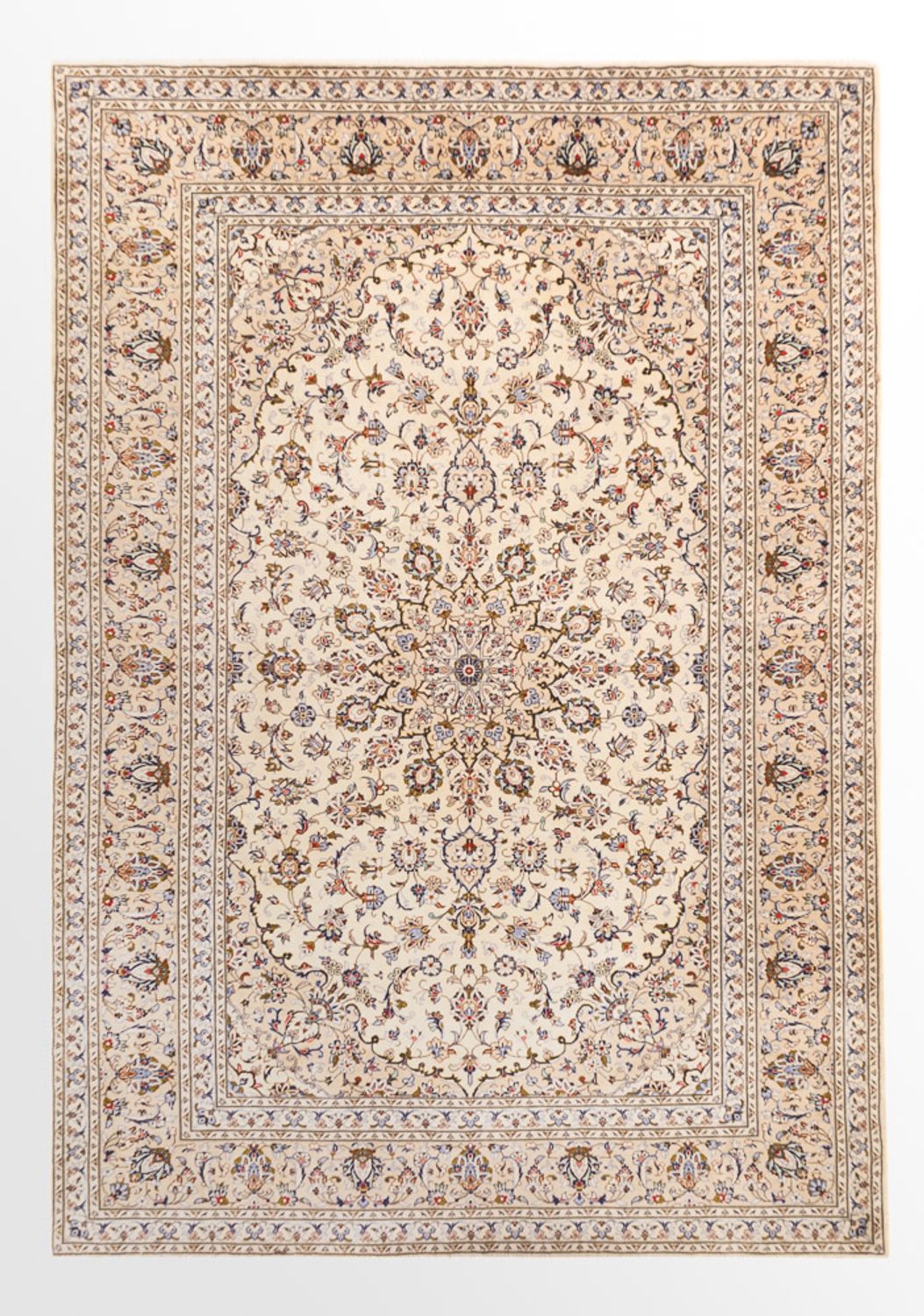 Alfombra persa - Keshan - 355 x 245 cm - beige