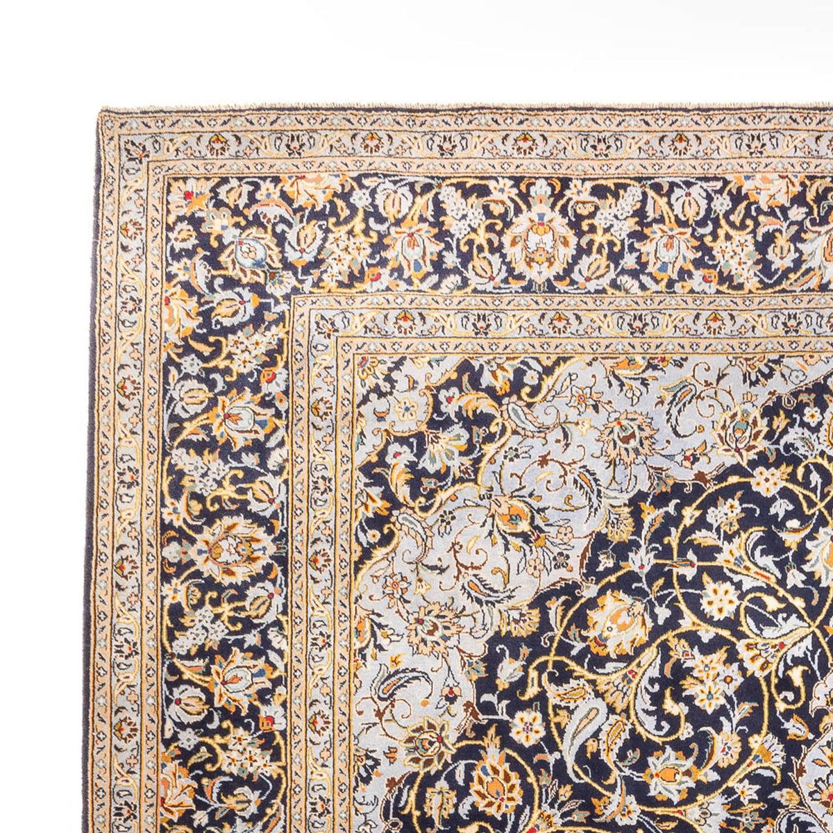 Alfombra persa - Keshan - 425 x 307 cm - azul oscuro