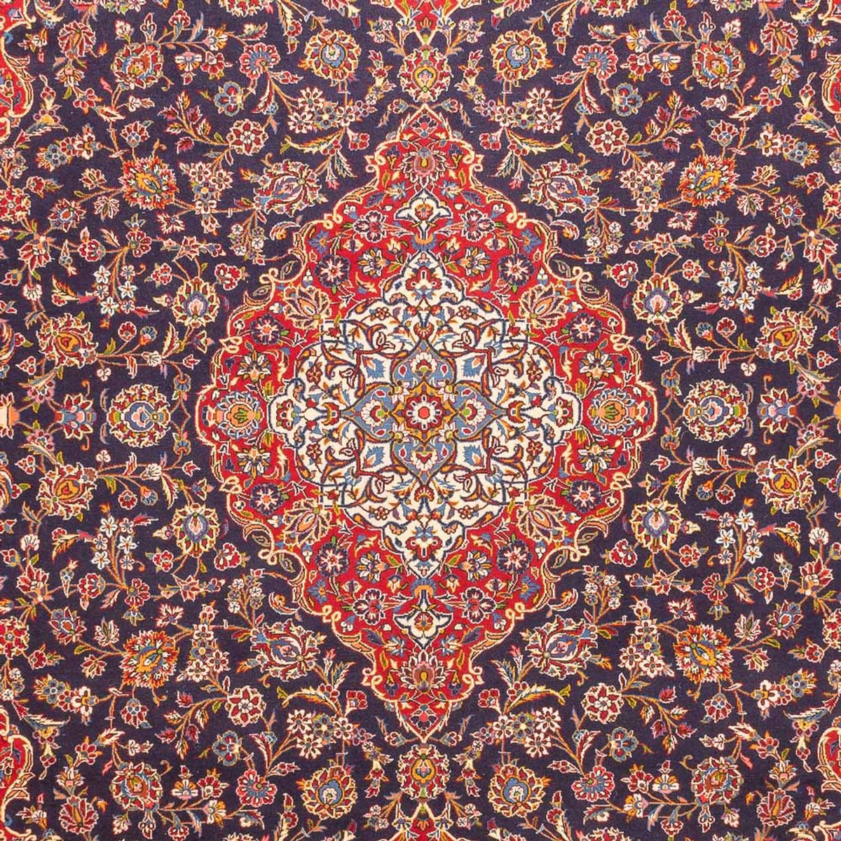 Alfombra persa - Keshan - 380 x 295 cm - azul oscuro