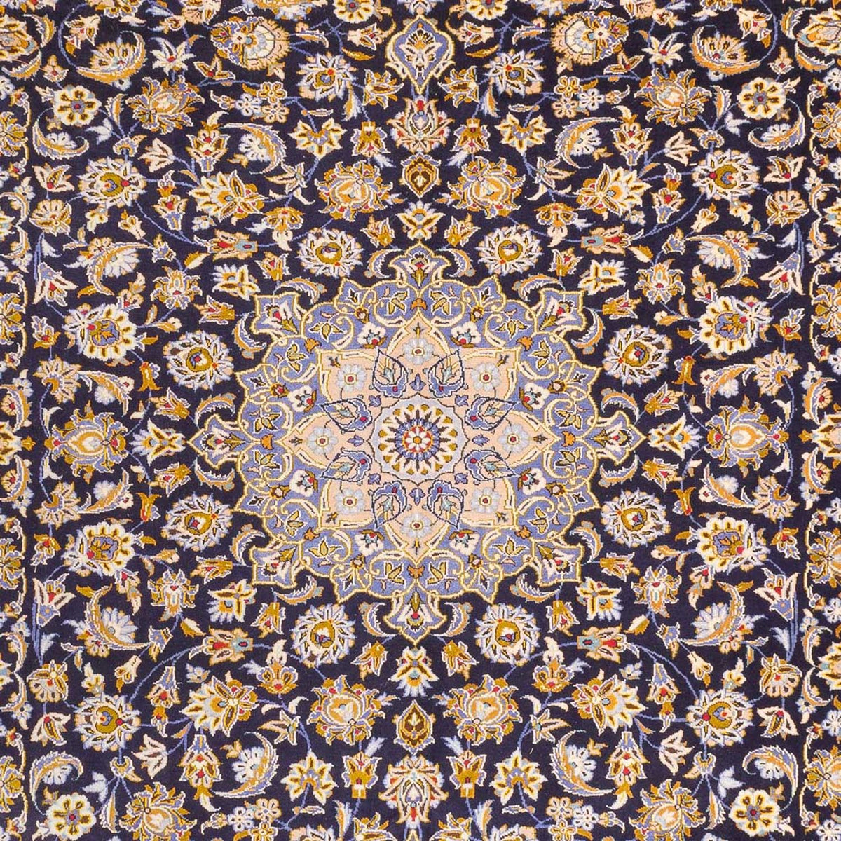 Alfombra persa - Keshan - 420 x 318 cm - azul oscuro