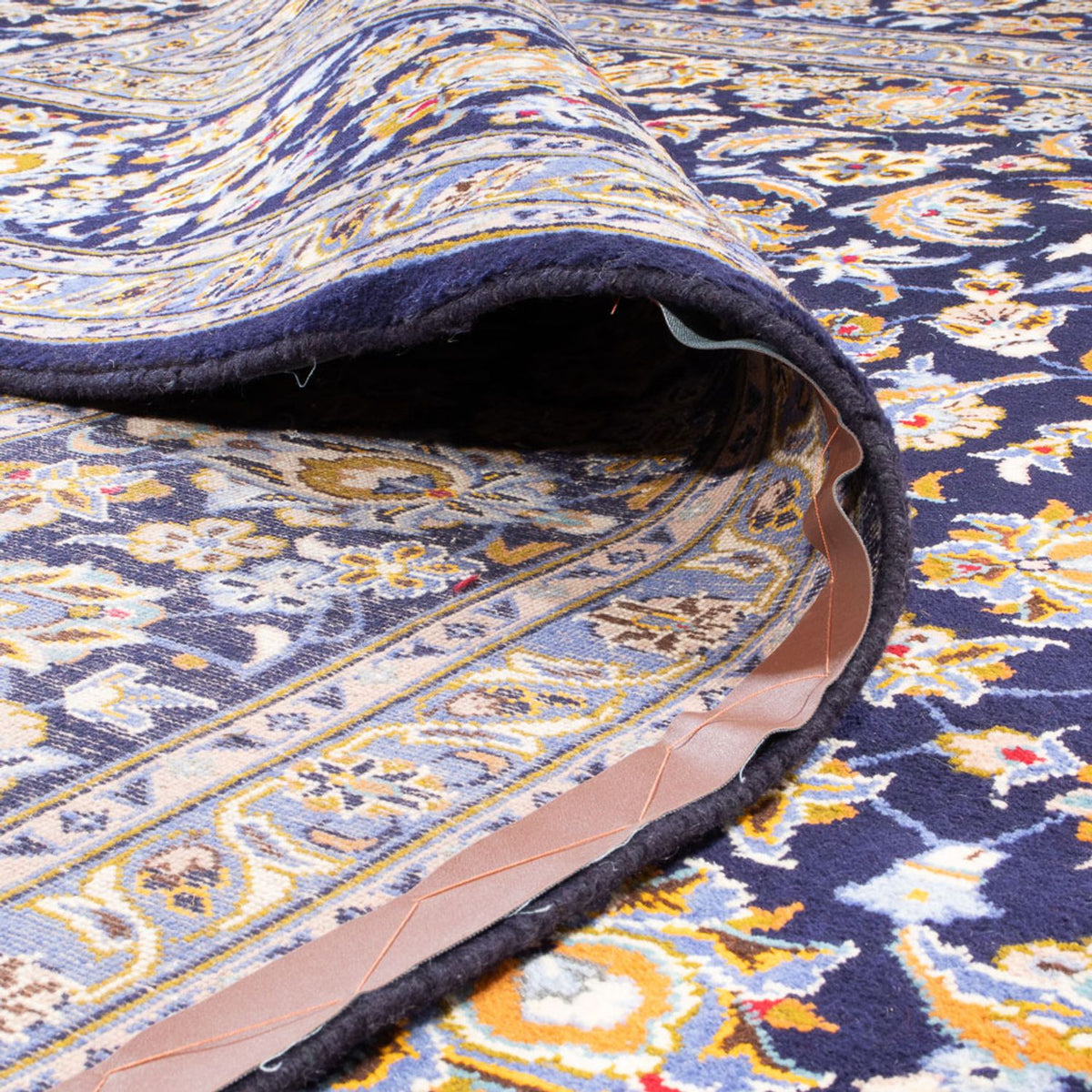 Alfombra persa - Keshan - 420 x 318 cm - azul oscuro