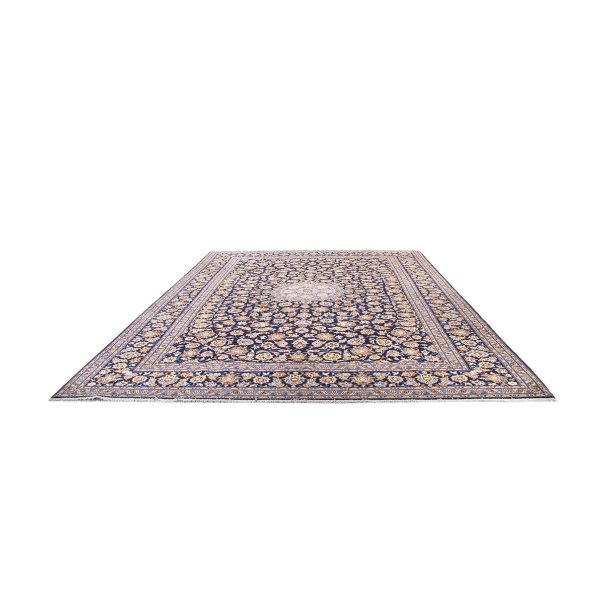 Alfombra persa - Keshan - 420 x 318 cm - azul oscuro