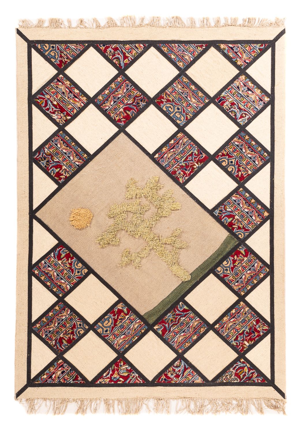 Alfombra de patchwork - 200 x 135 cm - multicolor