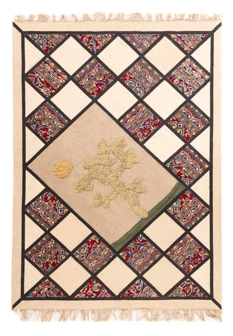 Alfombra de patchwork - 200 x 135 cm - multicolor