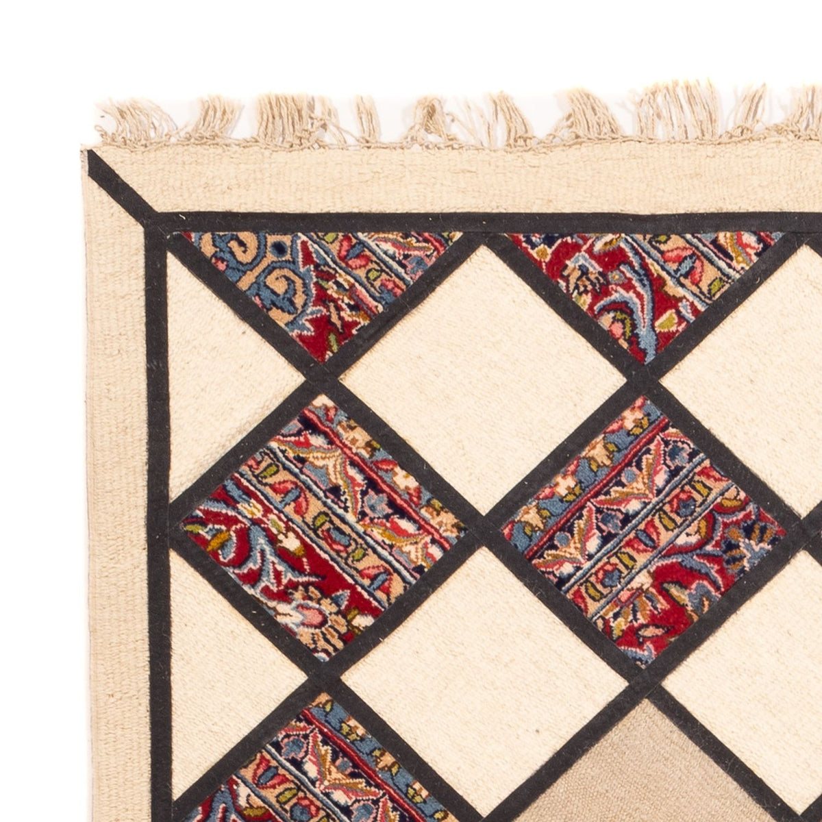 Alfombra de patchwork - 200 x 135 cm - multicolor