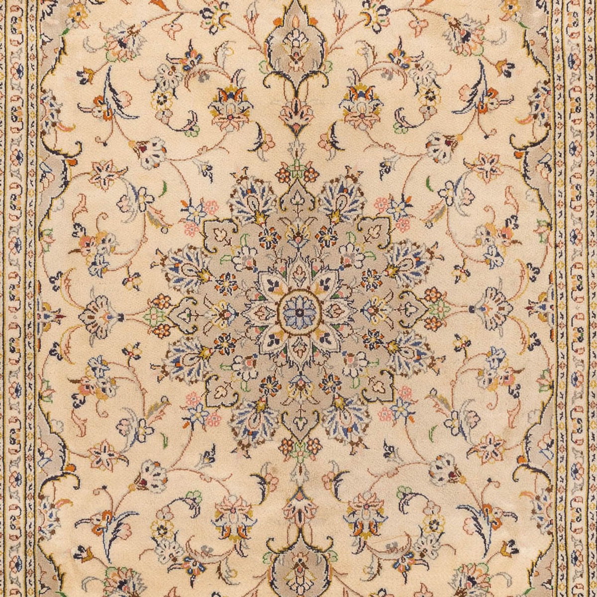 Alfombra persa - Keshan - 295 x 194 cm - beige claro