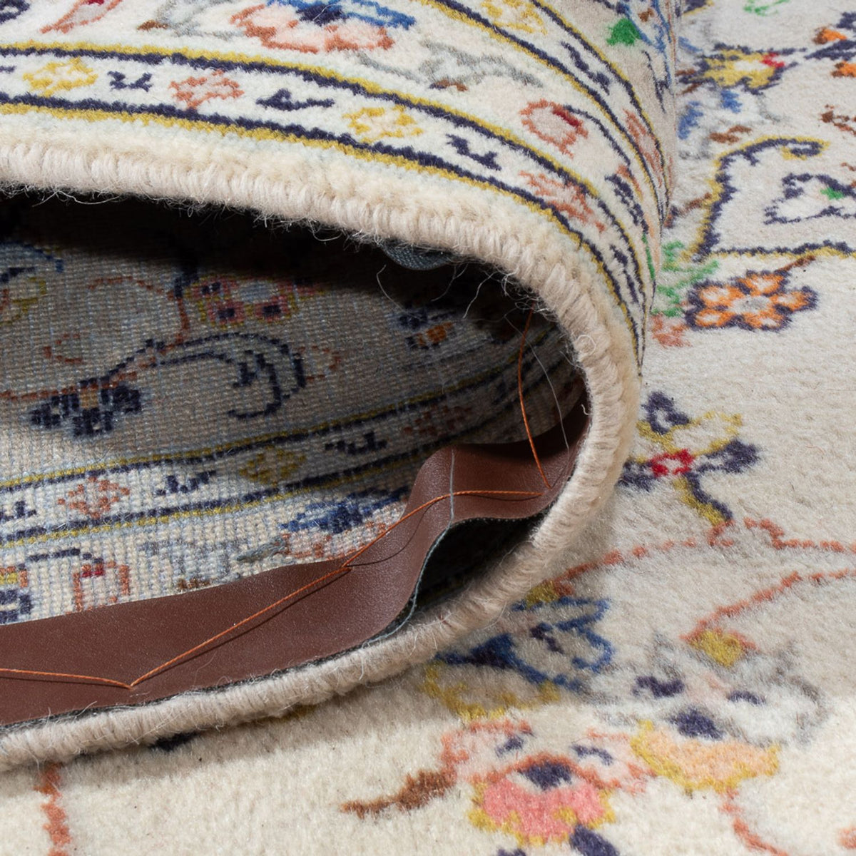 Alfombra persa - Keshan - 295 x 194 cm - beige claro