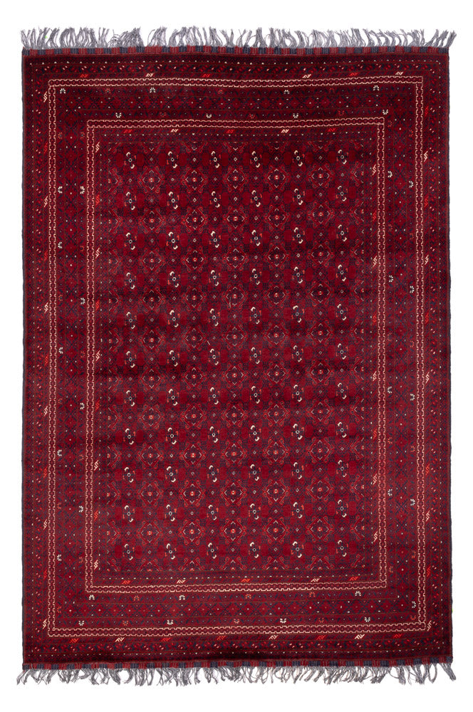 Alfombra afgana - Bukhara - 284 x 195 cm - rojo