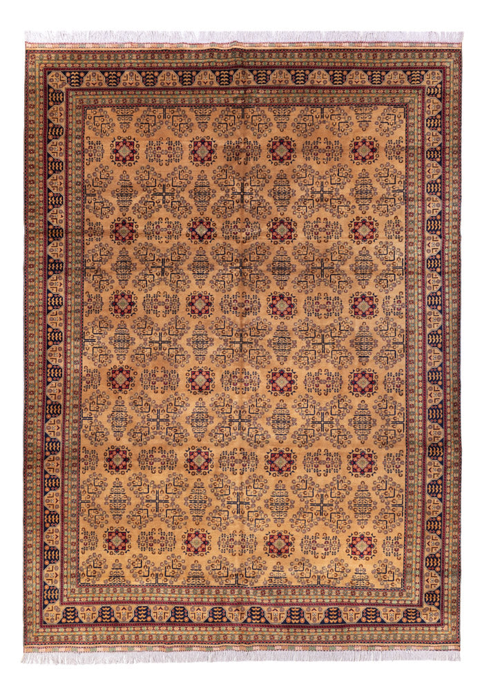 Alfombra afgana - 390 x 290 cm - beige oscuro