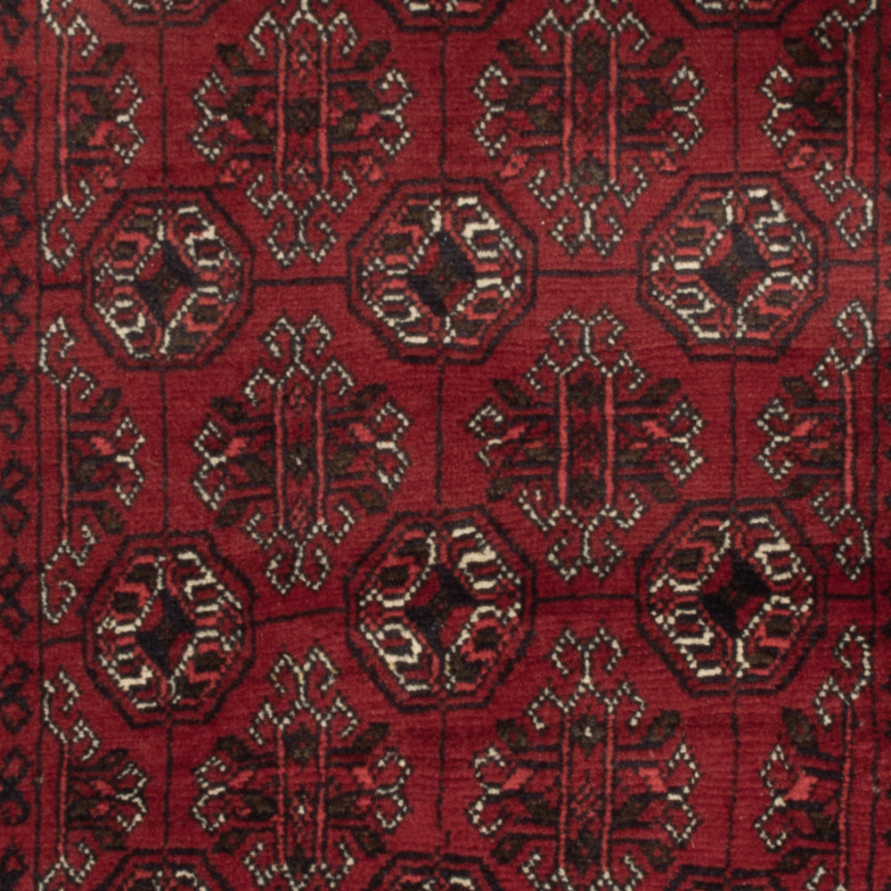 Alfombra afgana - 119 x 77 cm - rojo oscuro