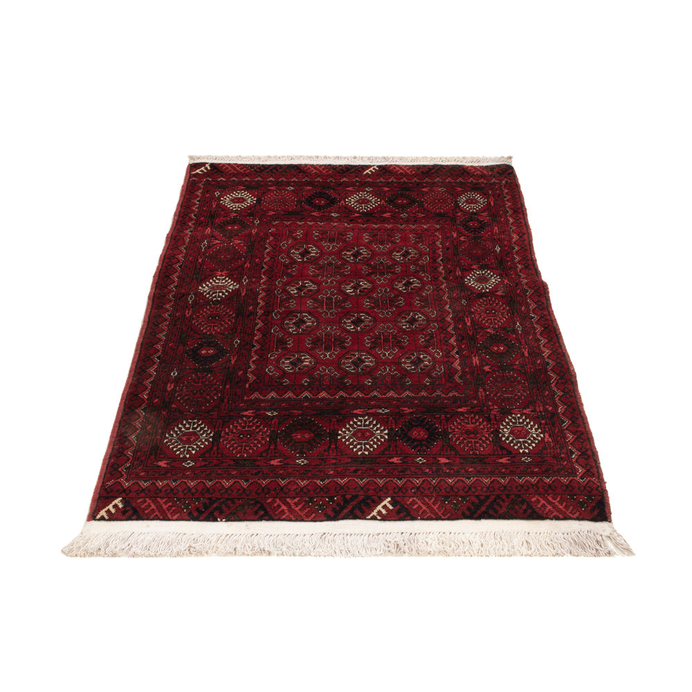 Alfombra afgana - 119 x 77 cm - rojo oscuro