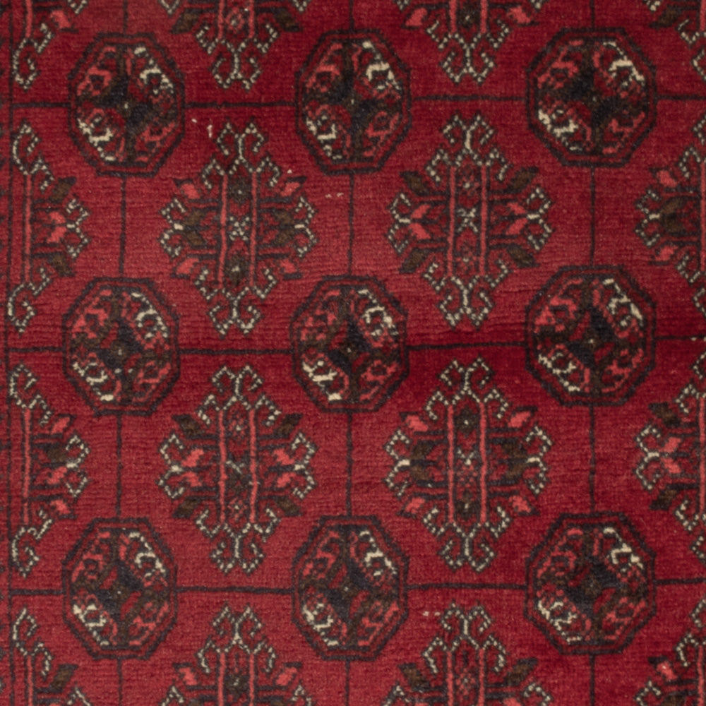 Alfombra afgana - 118 x 57 cm - rojo oscuro