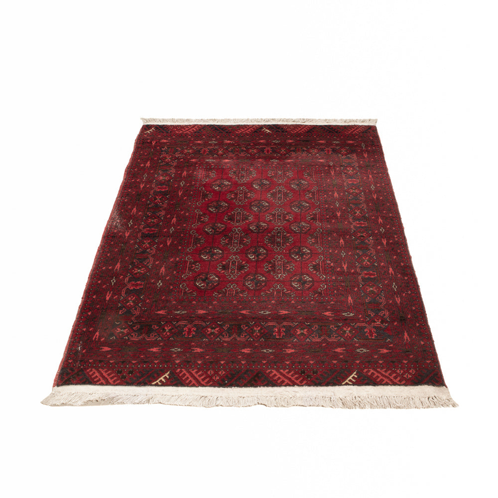 Alfombra afgana - 118 x 57 cm - rojo oscuro